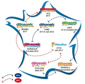 Carte des salons Autonomic en France